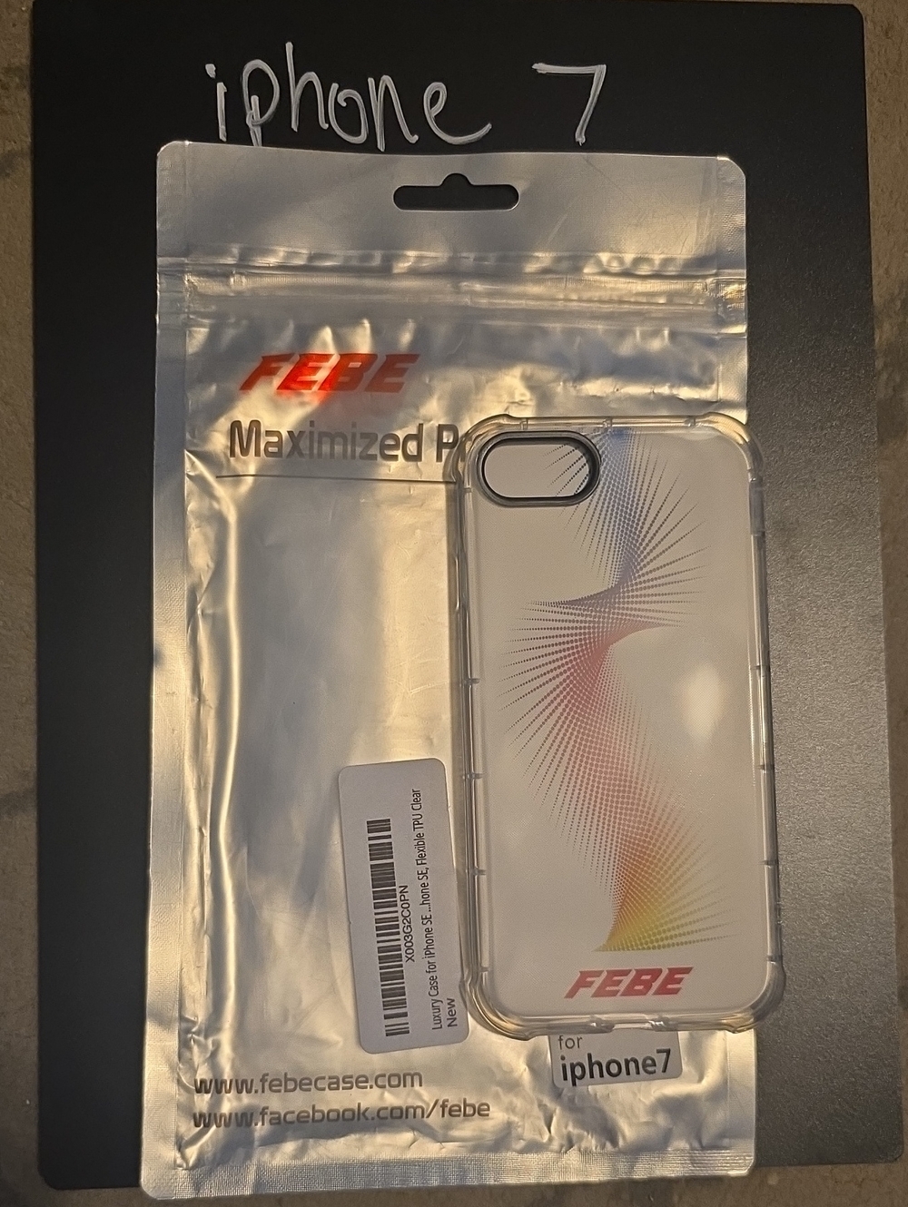NWT FEBE Clear Flexible TPU Phone Case for iPhone 7 & iPhone SE